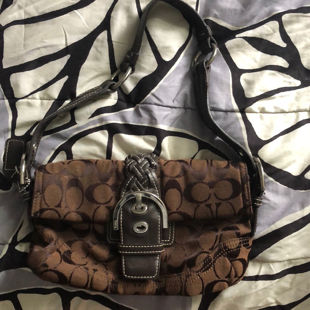 Brown coach purse